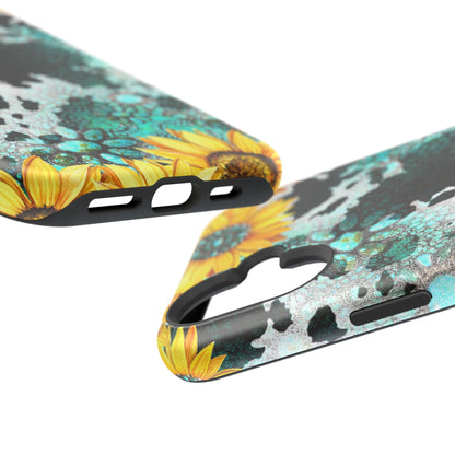 Boho Turquoise Sunflower Lace - MagSafe iPhone Series Case