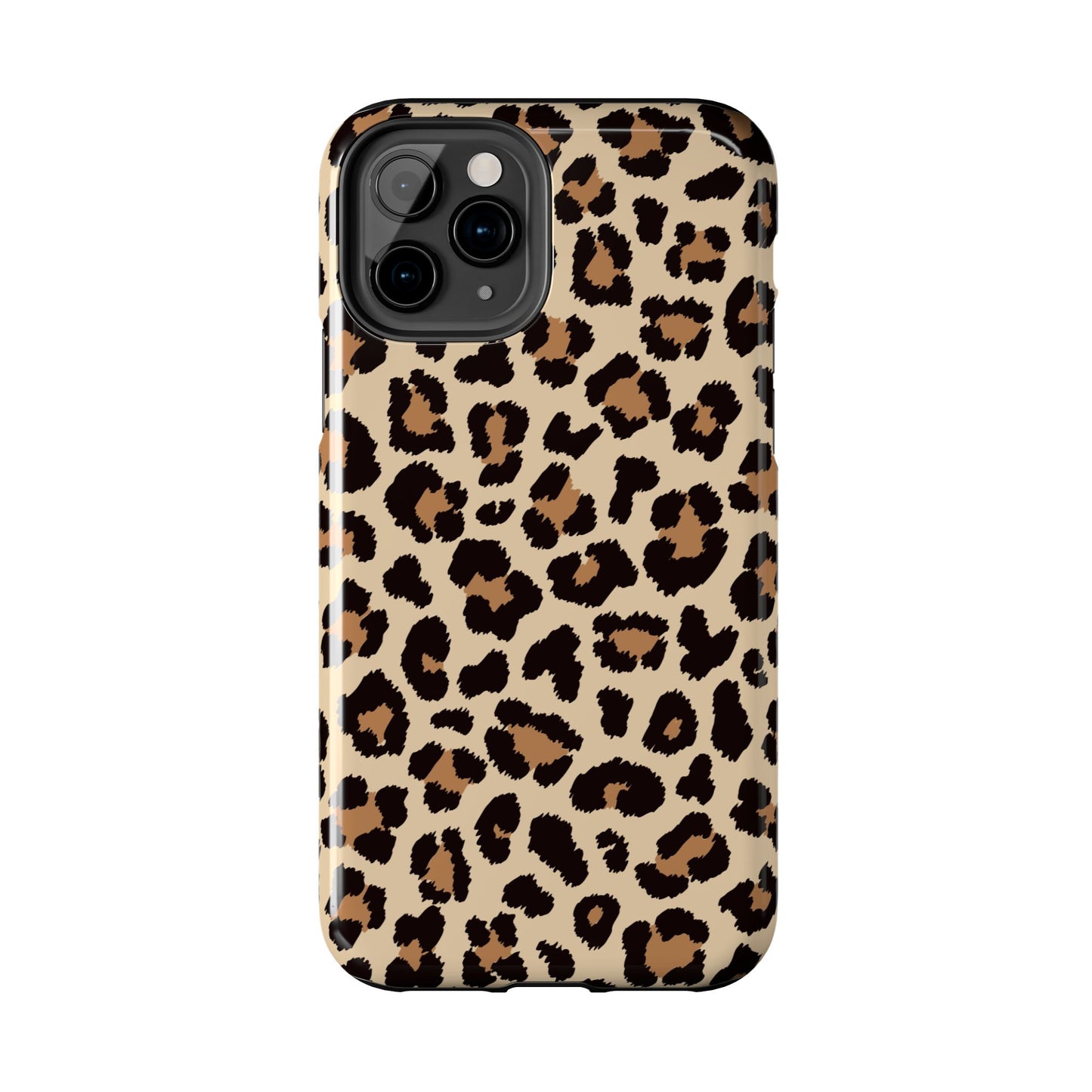 Wild Leopard Print Tough iPhone Case – Bold Animal Pattern Design with Dual-Layer Protection