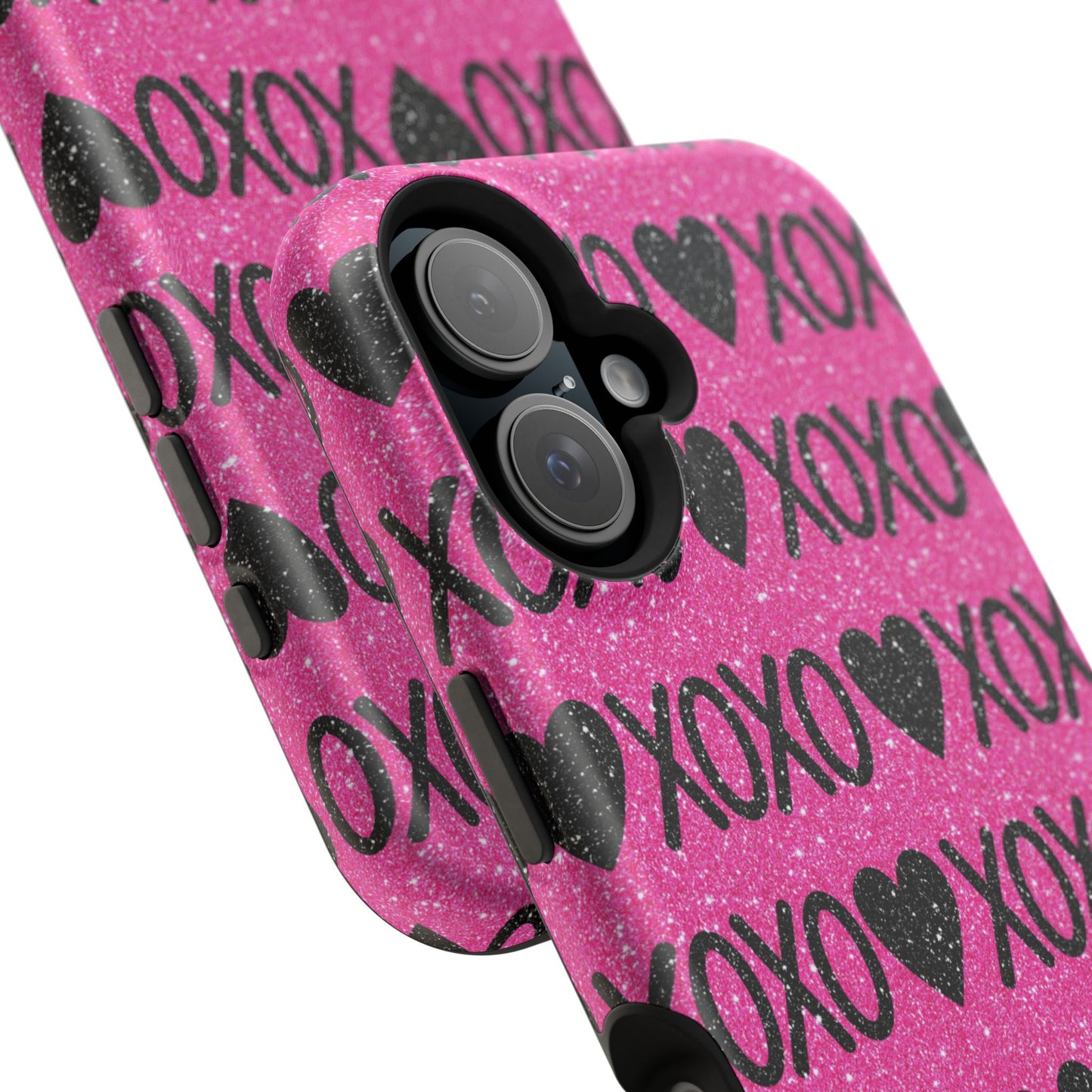 XOXO Glitter Hearts MagSafe Case