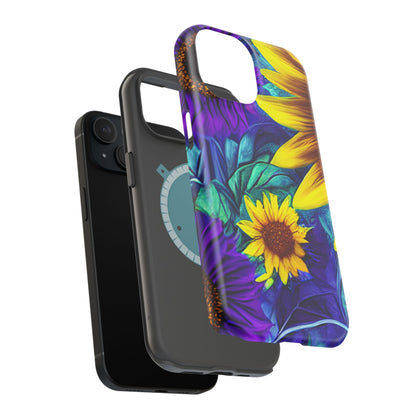 Purple & Gold Sunflower Dream - MagSafe iPhone Series Case