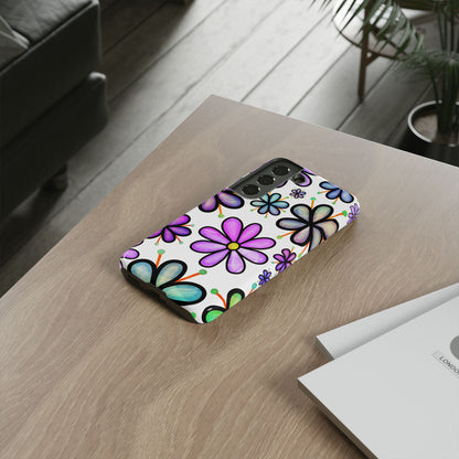 Whimsical Lavender Floral Samsung Galaxy Case – Ultra-Slim, High-Gloss Finish