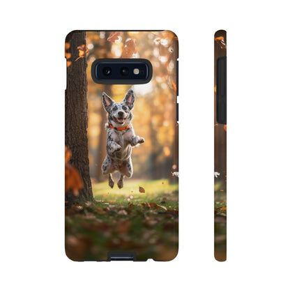 Energetic Blue Heeler Forest Pup Samsung Galaxy Case – Durable Outdoor-Inspired Design