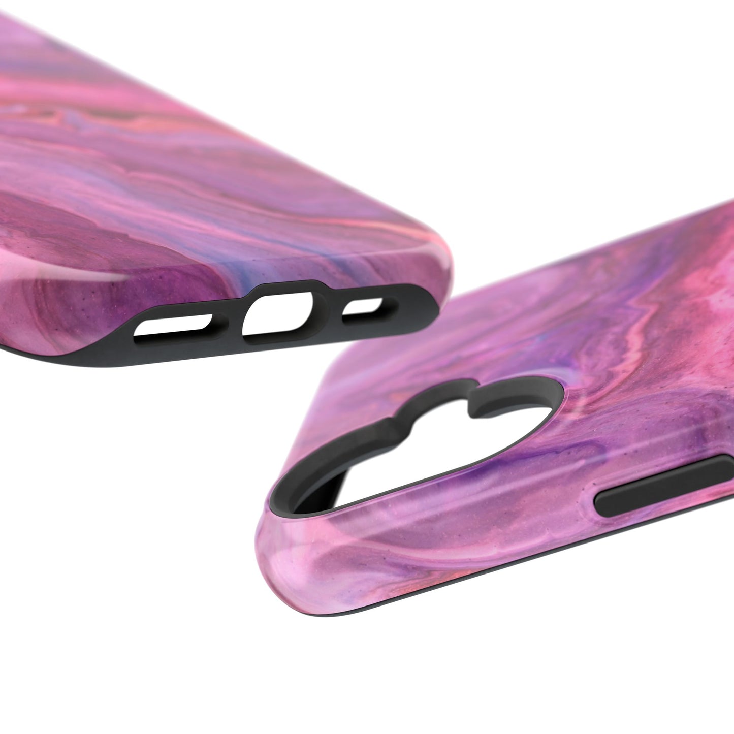 Lavender Dreamscape – MagSafe Case with Abstract Purple & Pink Marble Art