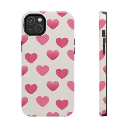 Textured Hearts iPhone Case