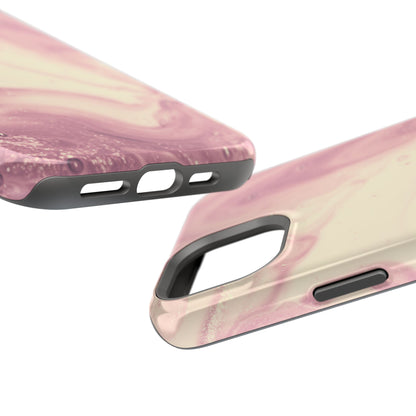 Blush Marble Glow – MagSafe Case with Pink & Rose Gold Marble Design