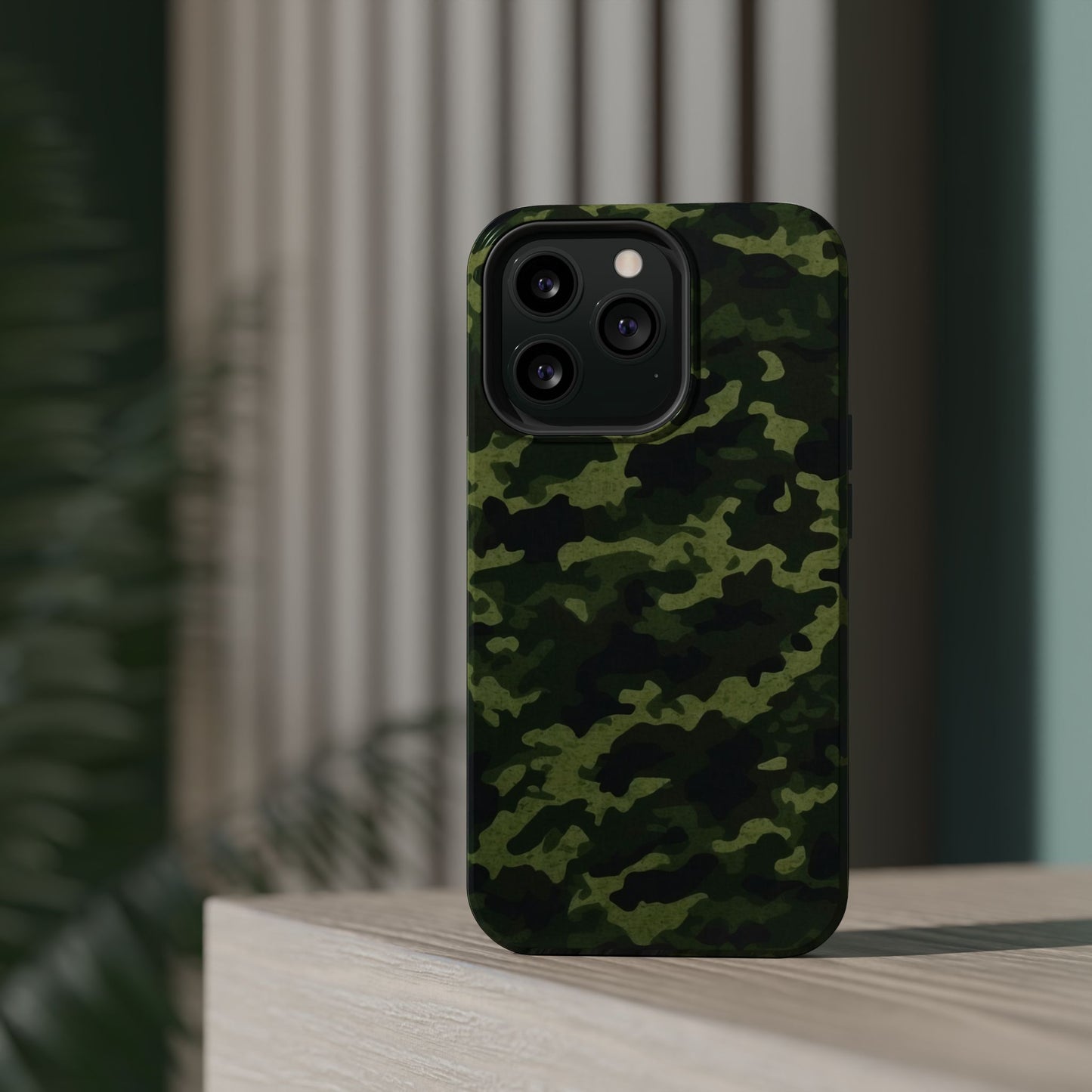 Dark Green Camouflage – MagSafe iPhone Case, Slim and Drop-Resistant