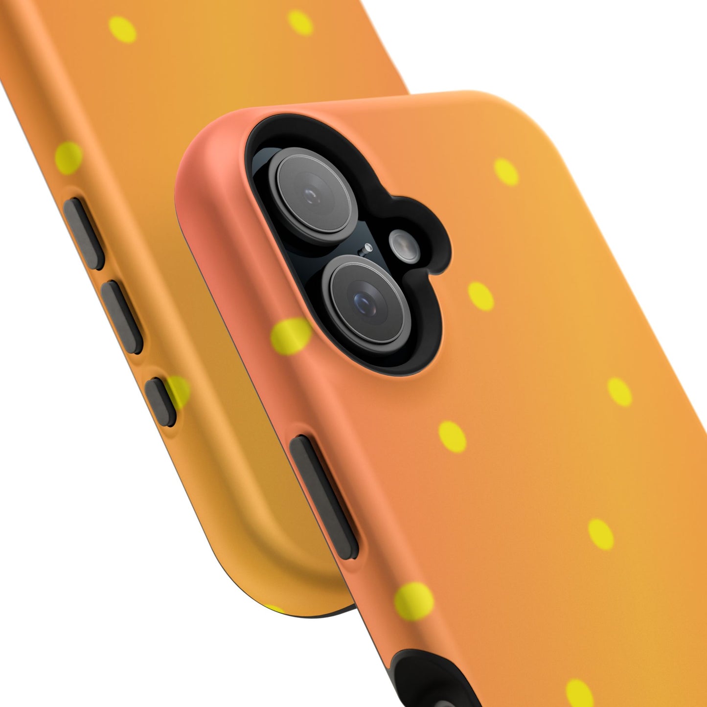 Sunset Gradient Polka Dots MagSafe iPhone Case – Shockproof, Matte Finish, Dual-Layer Protection