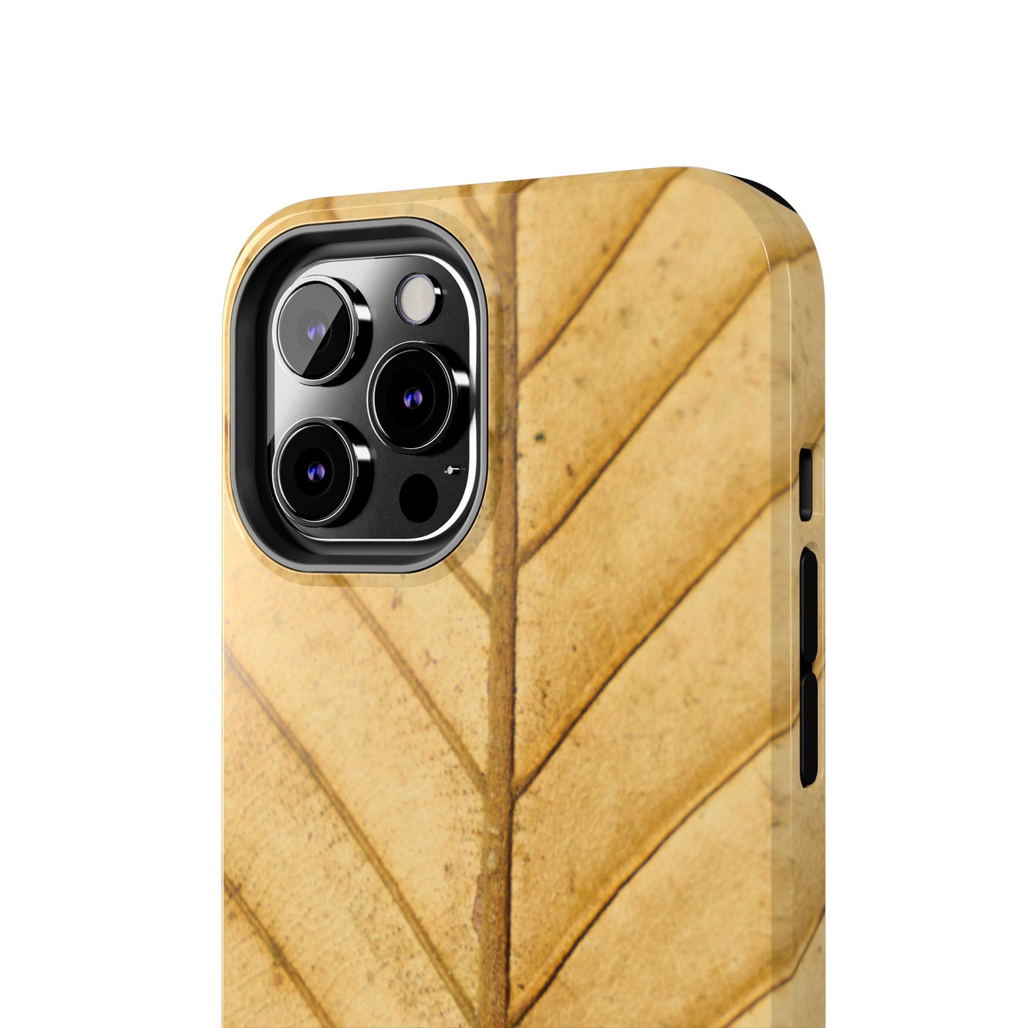 Golden Leaf Texture iPhone Case – Minimal Nature Design