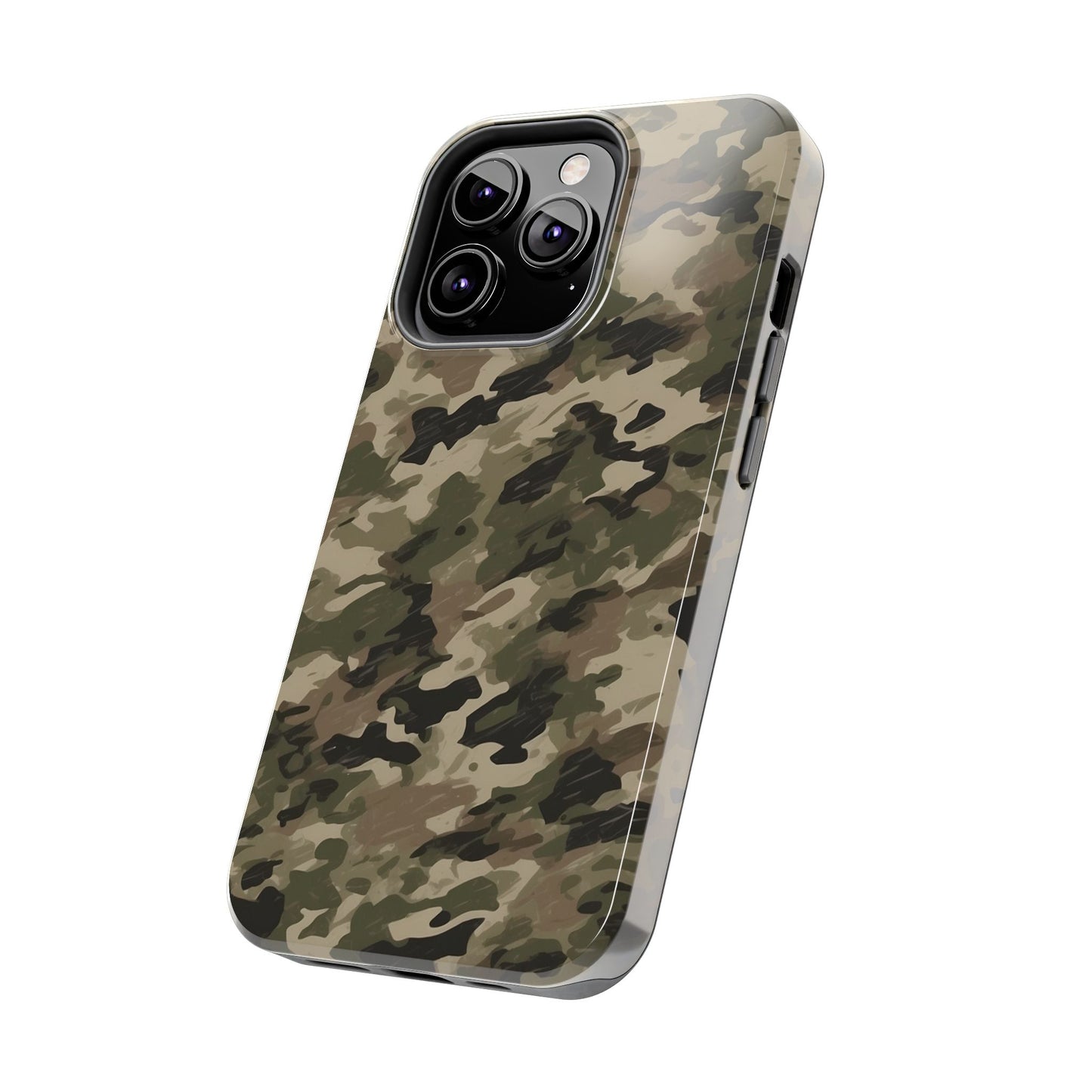 Classic Light Brown Camouflage – Durable iPhone Case with Timeless Design