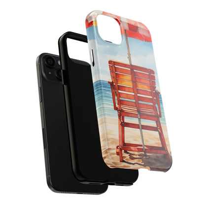 Beachfront Sunset Lounge iPhone Case – Rearview Edition