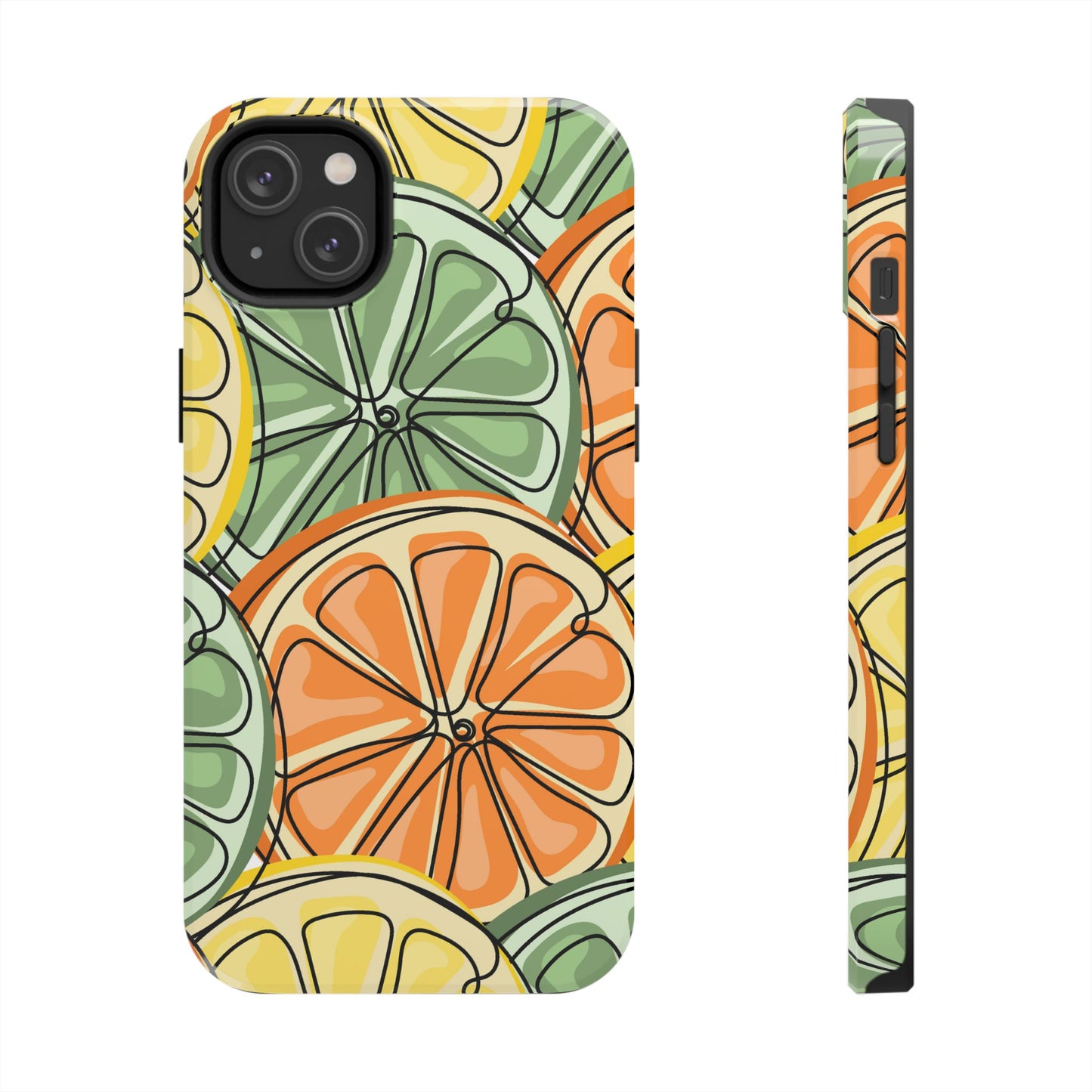 Citrus Zest Tough iPhone Case – Bold Lime, Lemon, and Orange Design, Shockproof Protection - BOGO Cases