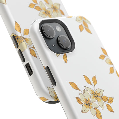 Delicate Yellow Blossom MagSafe iPhone Case – Minimalist Floral Design with Matte Finish