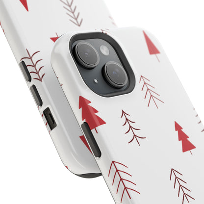 Scandi Red Pine Trees - MagSafe iPhone Series Case