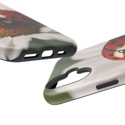 MagSafe iPhone Case: Ladybug on White Daisy