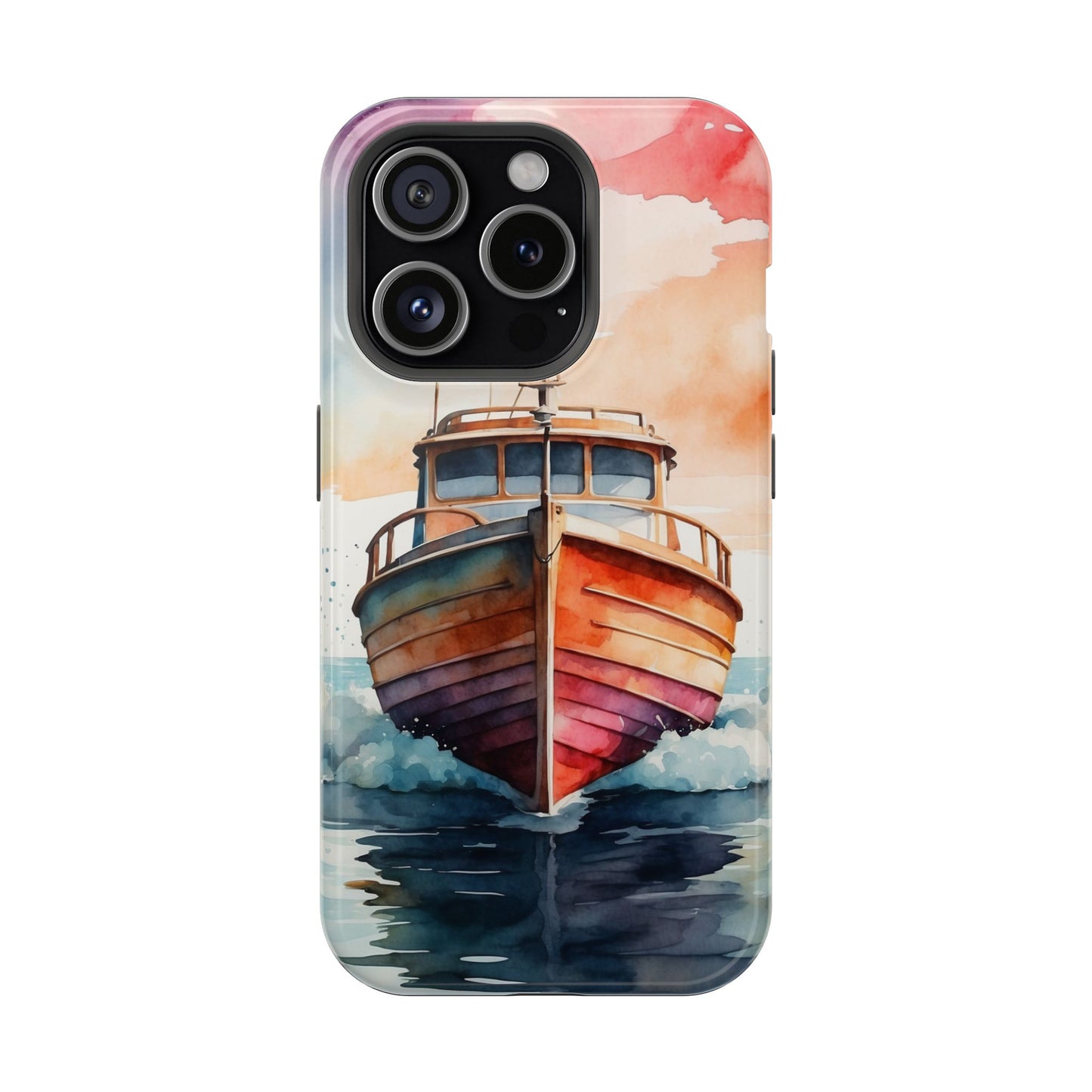 Sunset Sail Watercolor Boat –  MagSafe iPhone Series Case