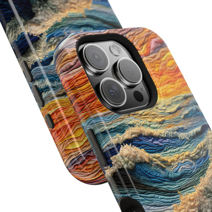 Ocean Sunset Tapestry Waves – MagSafe iPhone Series Case