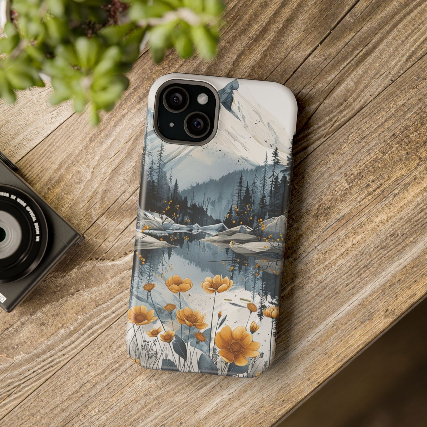 Silver Alpine Wildflower iPhone Case