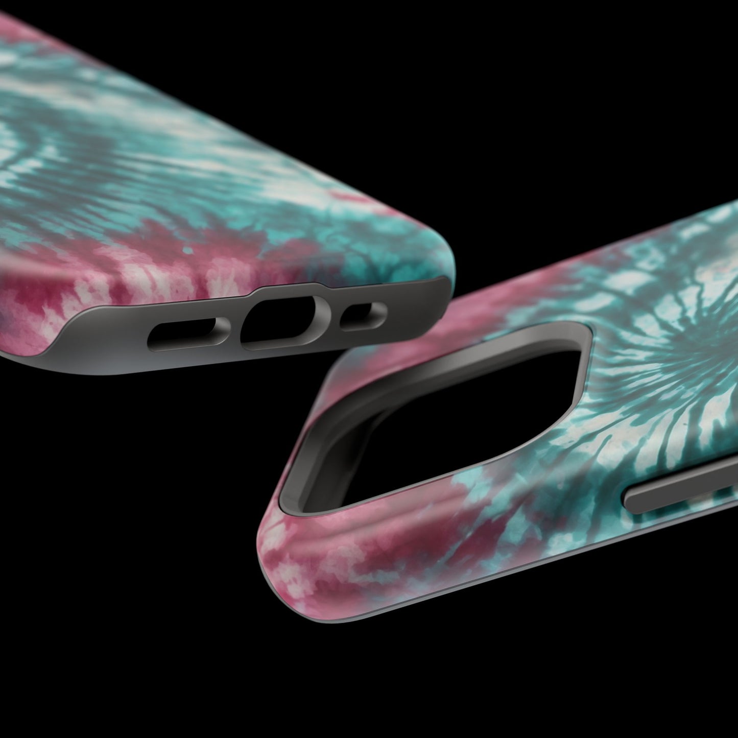 Teal and Pink Tie-Dye MagSafe Case – Stylish and Functional