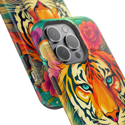 Fierce Rainbow Tiger Art - MagSafe iPhone Case