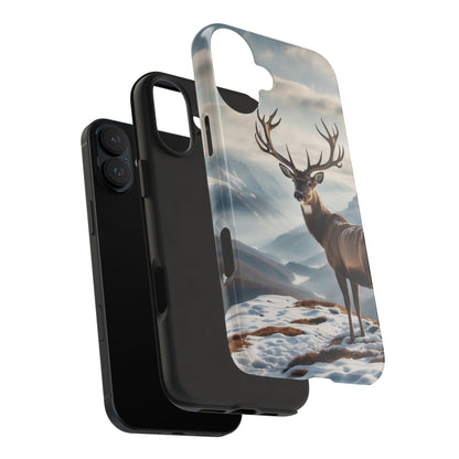 Alpine Majesty: Stag in Snow – iPhone Case