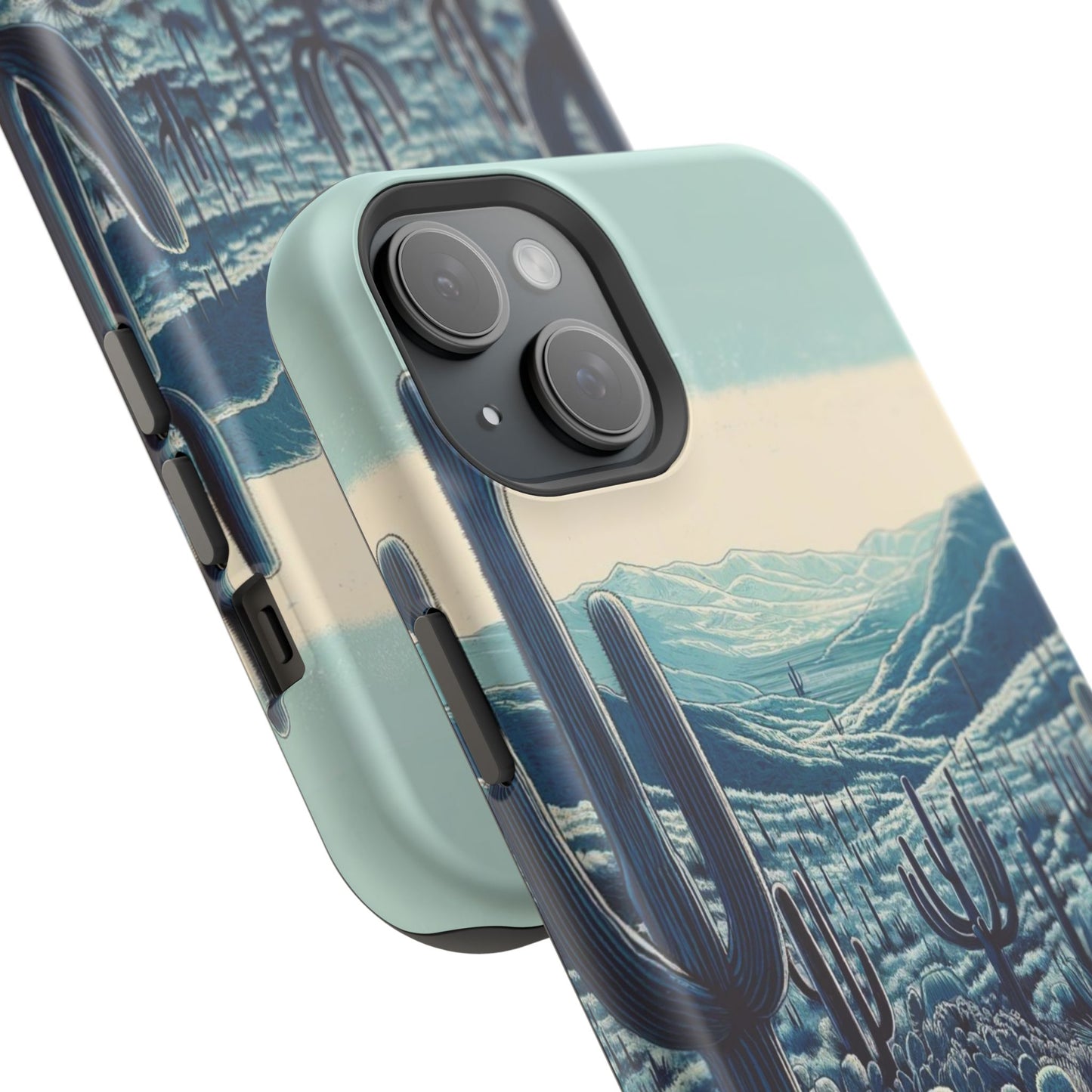 Desert Blues Cactus iPhone Case