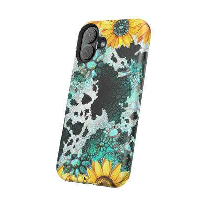 Boho Turquoise Sunflower Lace - MagSafe iPhone Series Case