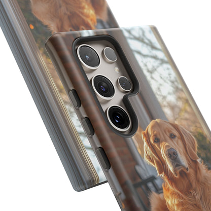 Golden Retriever on Porch - Samsung Galaxy Series Case