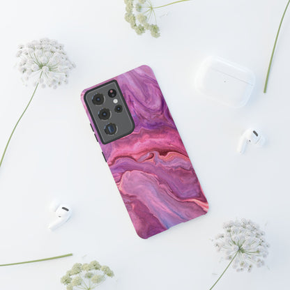 Lavender Dreamscape – Samsung Galaxy Case with Purple & Pink Marble Art