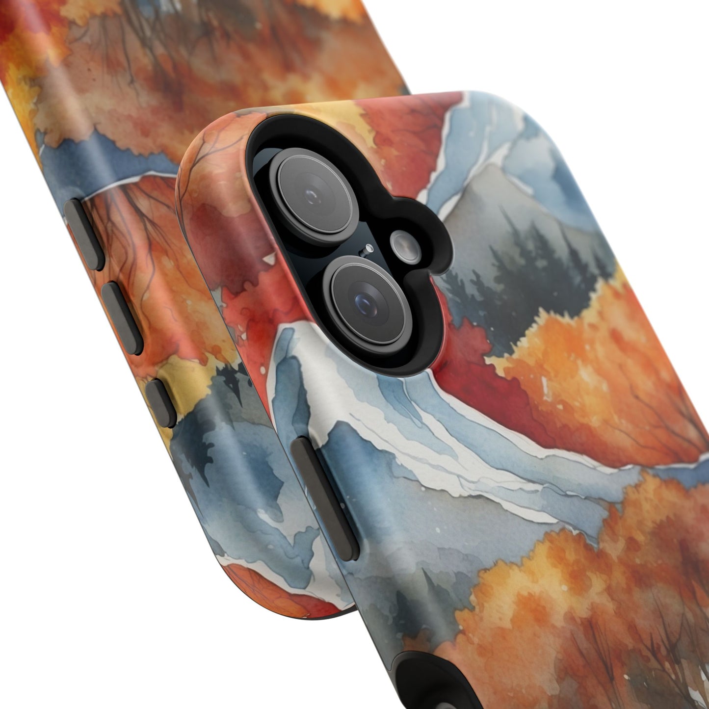 Autumn Mountain Forest Watercolor - MagSafe iPhone Case