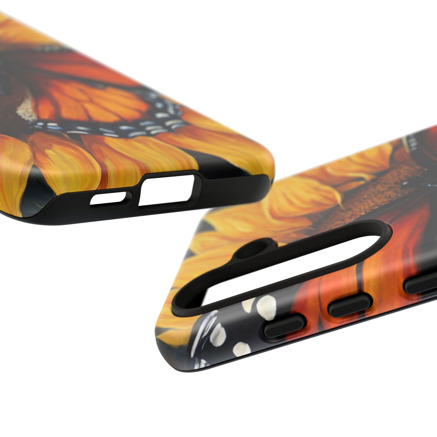 Monarch Butterfly & Sunflower Art – iPhone Case