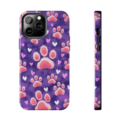 Bold Paw Print iPhone Case - Vibrant Pet-Themed Protective Cover