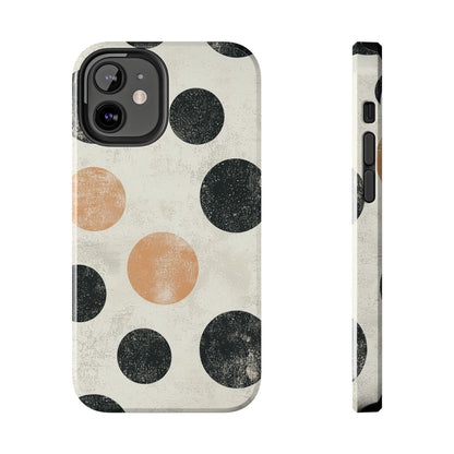 Vintage Polka Dot iPhone Case - Retro Abstract Protective Cover