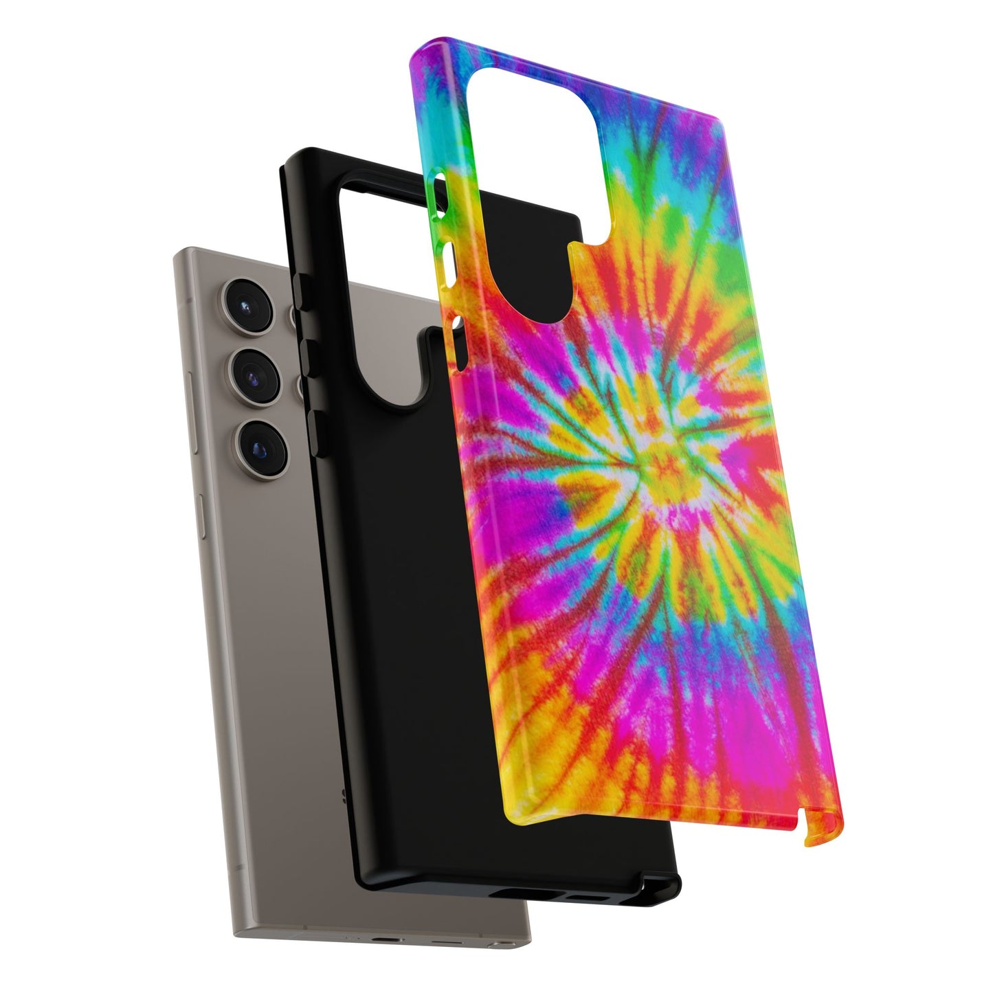 Vibrant Rainbow Spiral Tie-Dye Samsung Galaxy Case – Bold & Retro Style