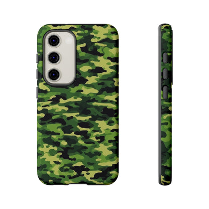 Green Woodland Camouflage – Samsung Galaxy Case, Tough Drop-Proof Design