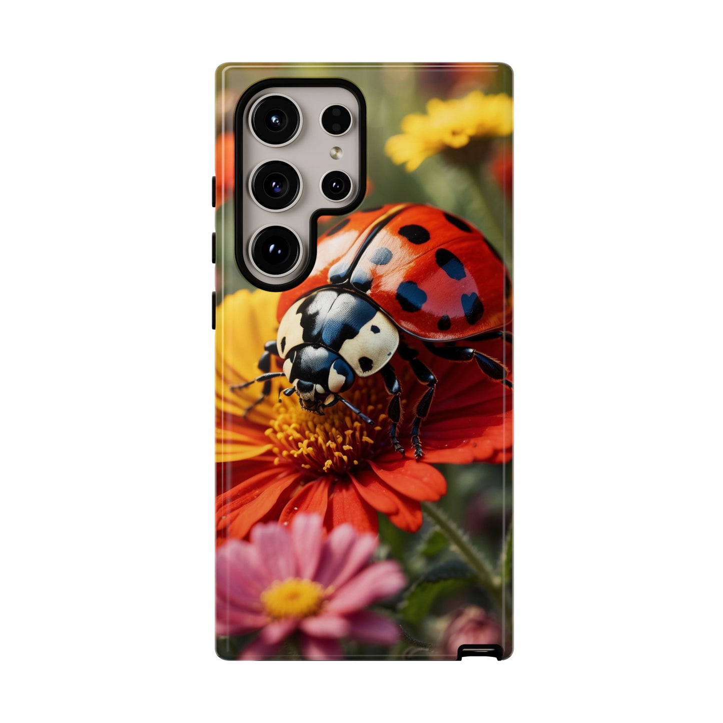 Ladybug on Orange Daisy - Samsung Galaxy Case