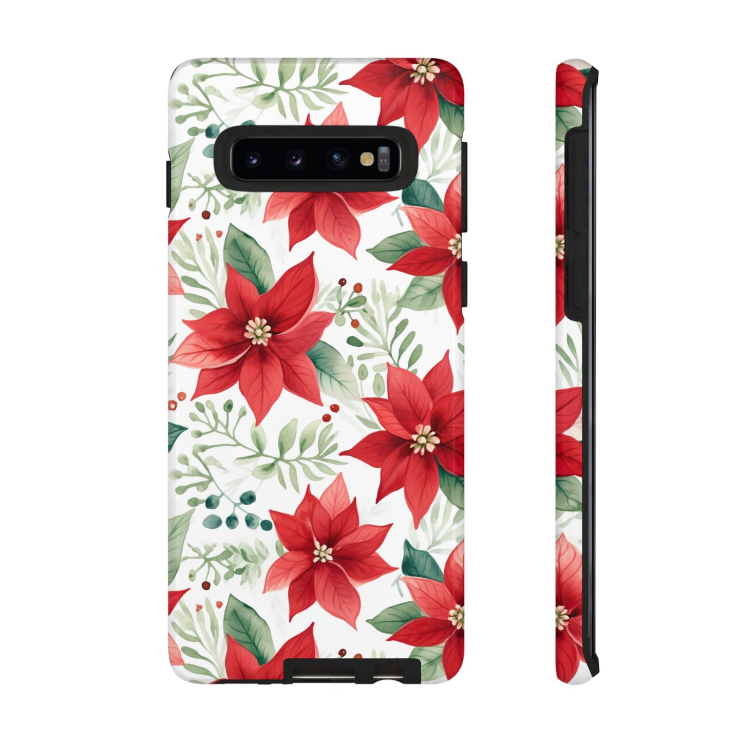 Festive Poinsettia Holiday Pattern – Samsung Galaxy Series Case