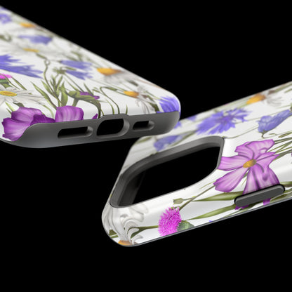 Wildflower Meadow MagSafe Case – Purple, Blue, and White Floral Design