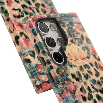 Rustic Floral Leopard - Samsung Galaxy Series Case