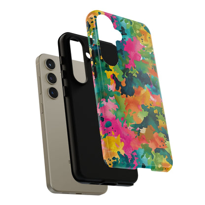 Vibrant Watercolor Splash Samsung Galaxy Case – Multicolor Abstract Artistic Design