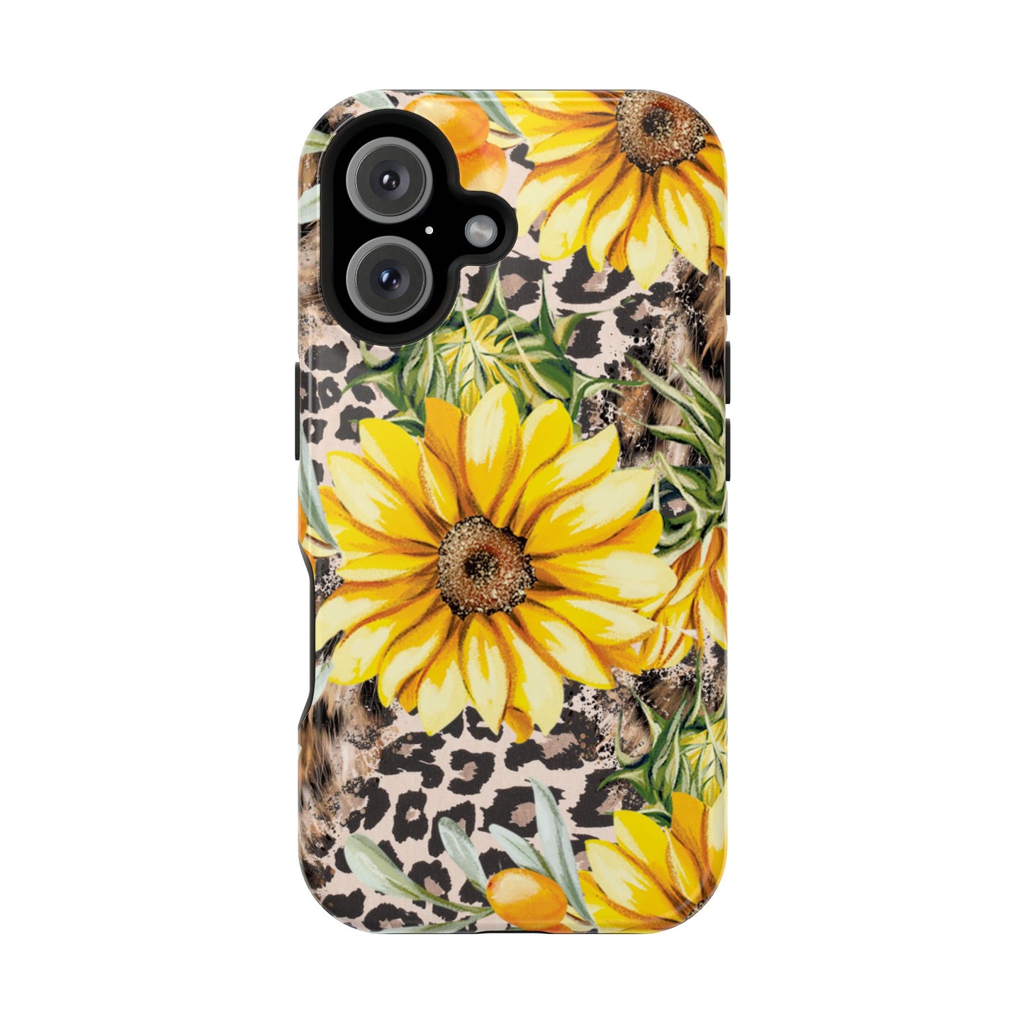 Leopard Sunflower Chic - MagSafe  iPhone Series Case