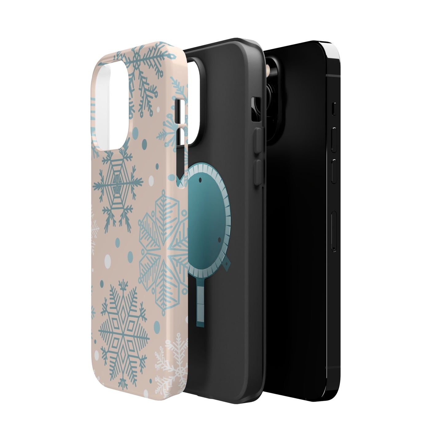 Winter Snowflakes MagSafe iPhone Case – Shockproof, Smooth Matte Finish, Dual-Layer Protection