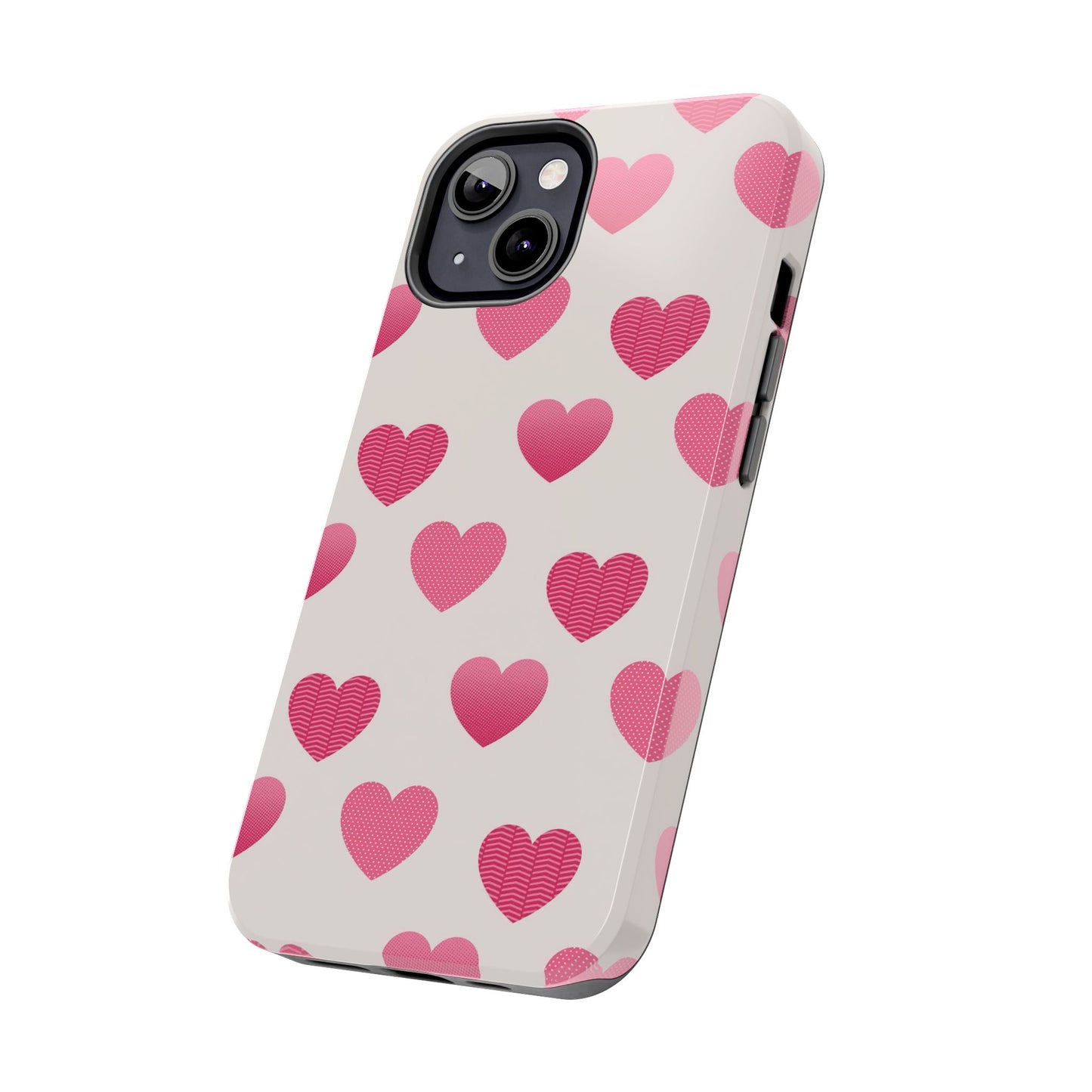 Textured Hearts iPhone Case