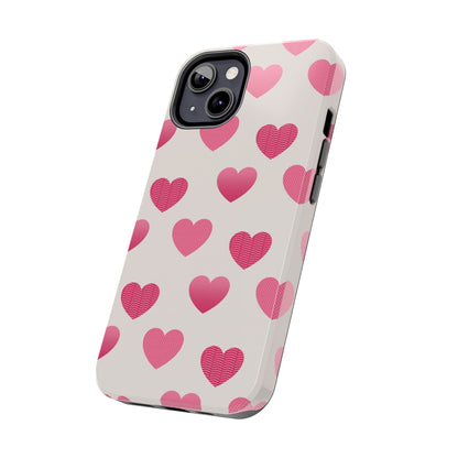 Textured Hearts iPhone Case