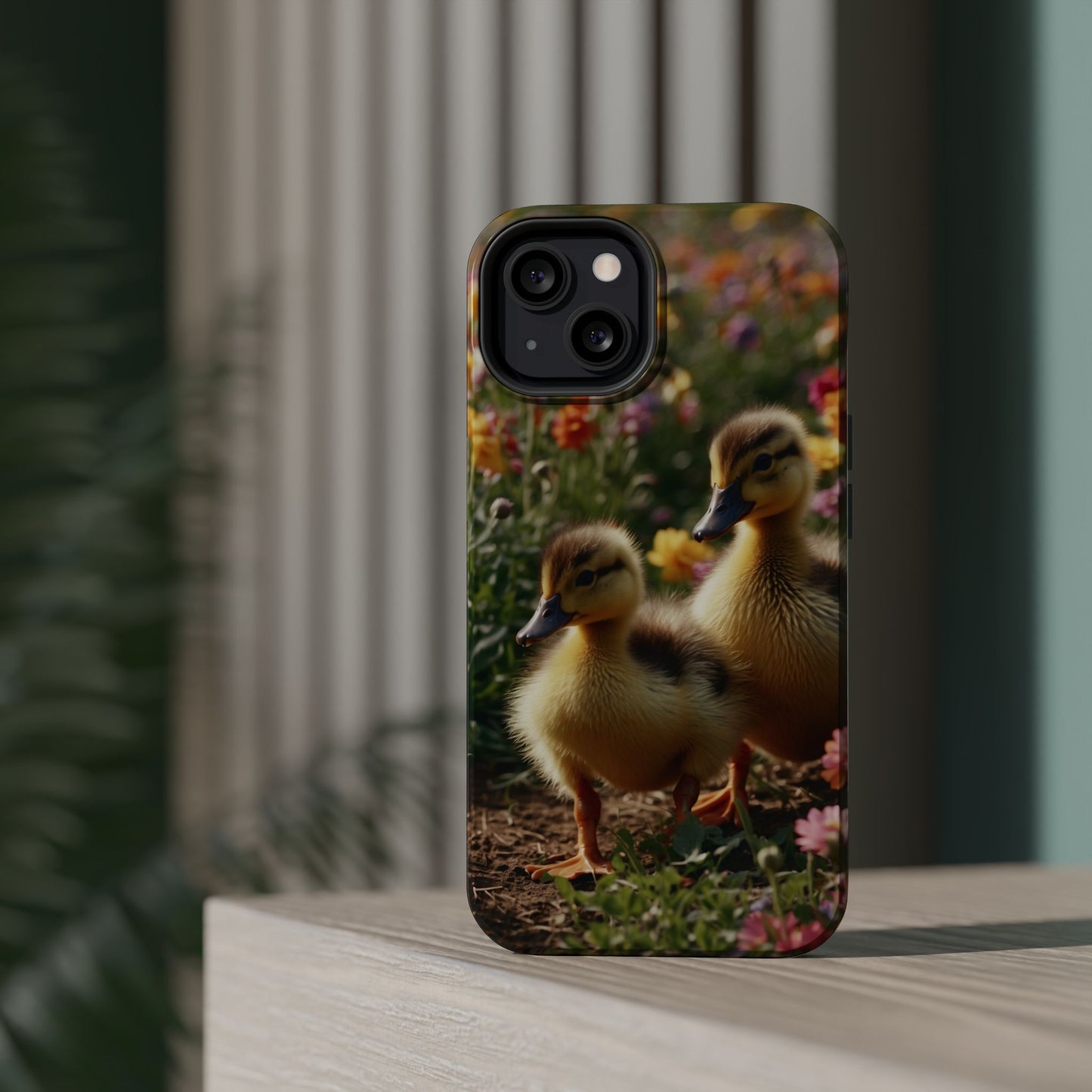 Charming Ducklings in Floral Garden - MagSafe iPhone Case