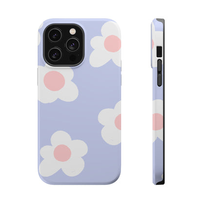 Retro Daisy Pastel Tough MagSafe iPhone Case – Durable Design with Soft Matte Finish