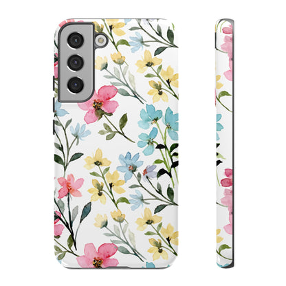 Watercolor Floral Bliss – Samsung Galaxy Case with Pastel Flower Design