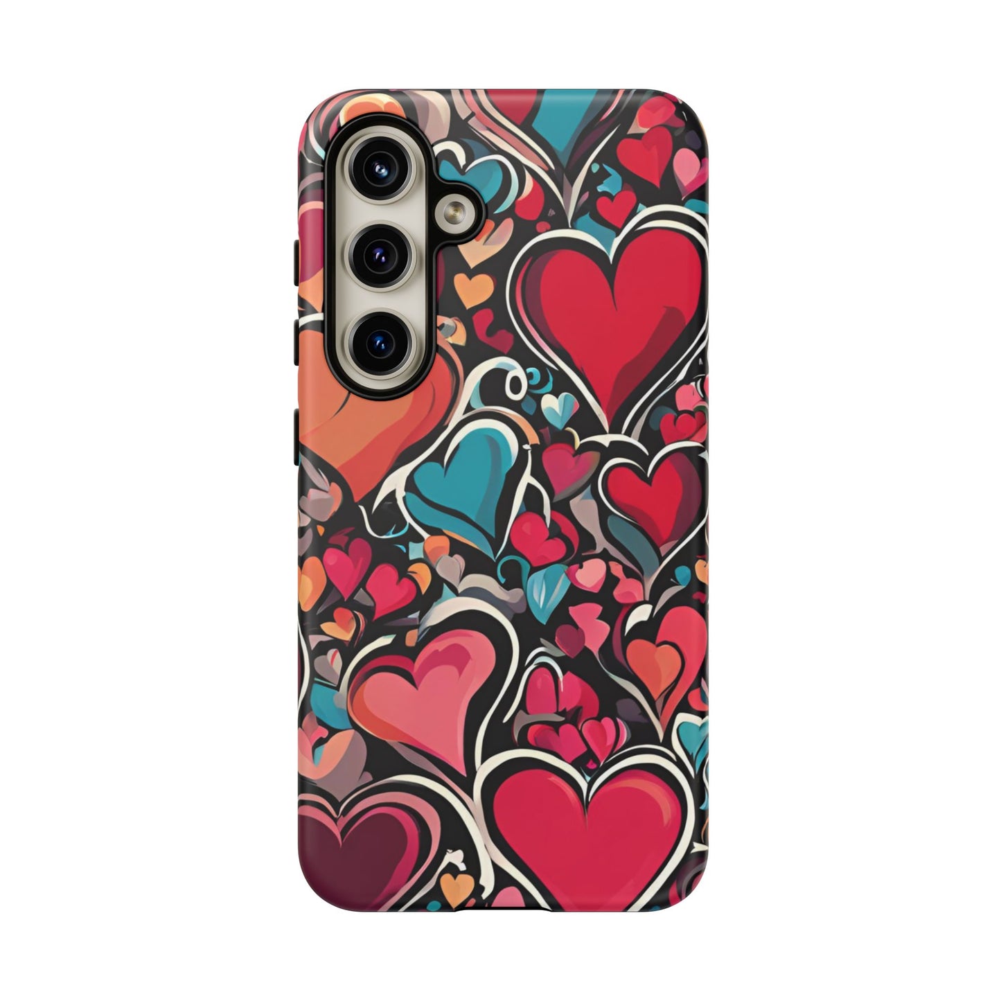 Vibrant Multicolor Heart Art – Samsung Galaxy Case