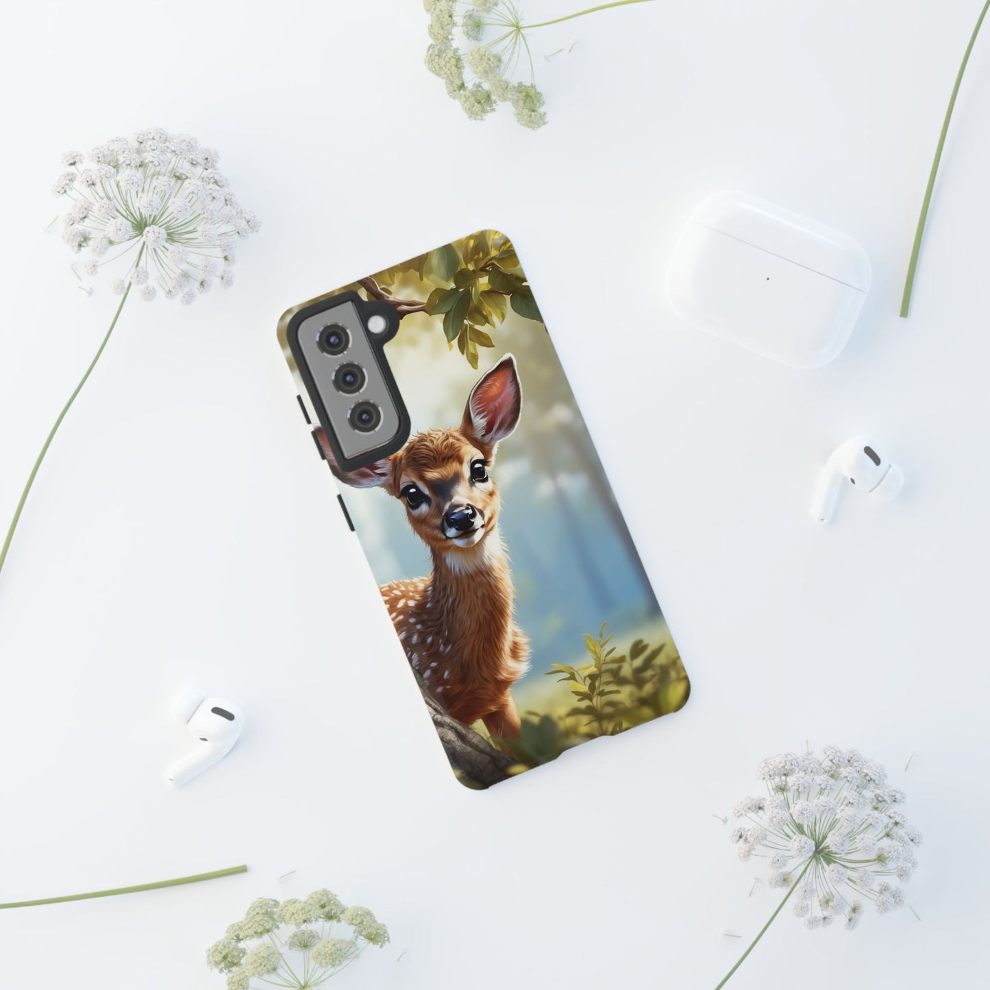 Whimsical Fawn in a Sunlit Forest Samsung Galaxy Case