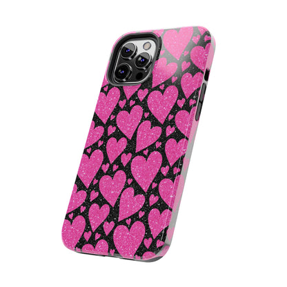 Glitter Hearts iPhone Case