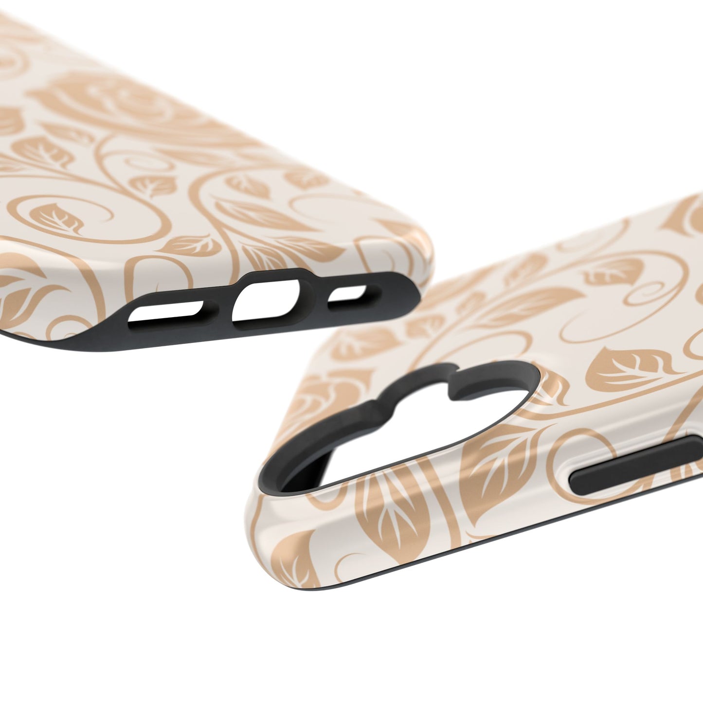 Vintage Rose Vine Tough MagSafe iPhone Case – Elegant Floral Pattern with Dual-Layer Protection